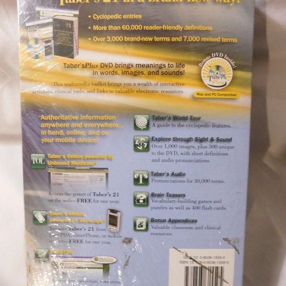 Taber's Cyclopedic Medical Dictionary 21st Edition Thumb Index Version & DVD NEW - Picture 3 of 4